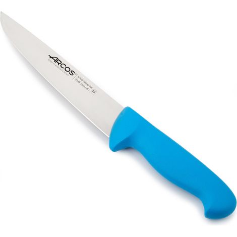 Cuchillo de carnicero Arcos Colour - Prof  294823 de acero inoxidable Nitrum y mango ergonómico de Polipropileno  de color azul y hoja de 20 cm, funda display (1/5)