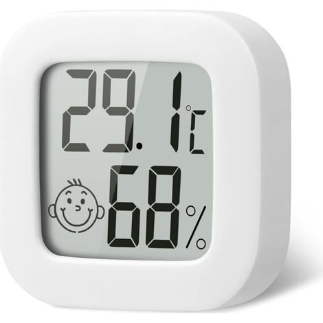 Thermomètre Hygrometre Intérieur, Petit Thermomètre Hygromètre Digital à Haute Précision, Moniteur de Température et Humidimètre Indicateur du Niveau de Confort pour Maison, Bureau (1/5)