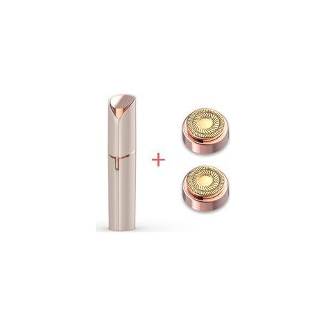 Épilateur facial pour femmes – Appareil portable et indolore, rechargeable, avec 2 têtes de rechange – Pour le visage, la lèvre supérieure et le menton (1/5)