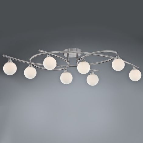 Deckenleuchte 8 Lichter LOTTO NICKEL SATIN CRISTALRECORD 001-2195-8-053