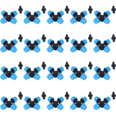 20 pièces buse de pulvérisation croisée Irrigation croix atomisation Micro buse pour pelouse jardin terrasse (1/5)