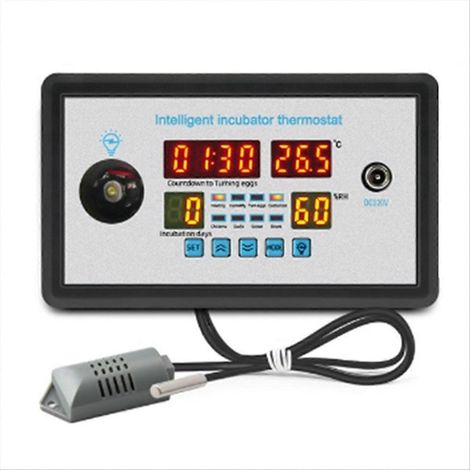 Thermostat intelligent 220 V numérique ZFX-W9002, contrôle de la température et de l'humidité, incubateur avec retournement automatique des œufs à 360° (1/5)