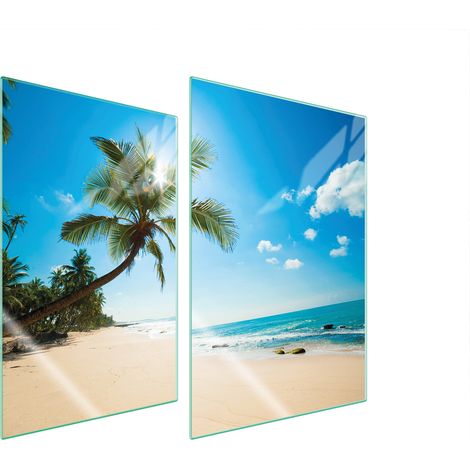 GLASSCHUTZPLATTE FÜR KÜCHE 2x35x52 BEACH (1/5)