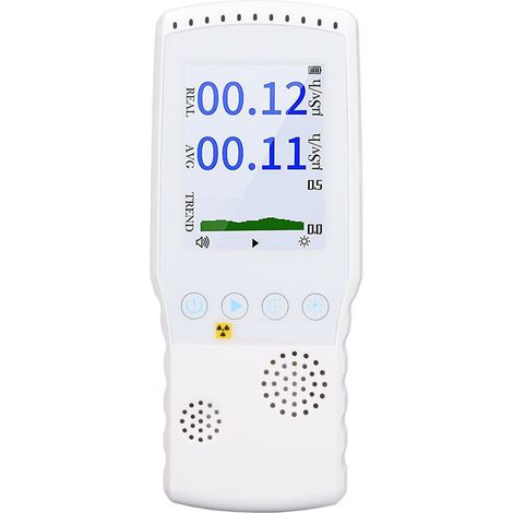 Détecteur de rayonnement nucléaire écran LCD Compteur Geiger domestique industriel Testeur rayons X β γ avec alarme blanc (1/5)