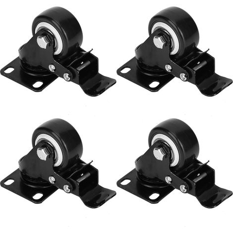 Heavy-Duty Casters with Brake, Silent Universal Wheels (1/5)