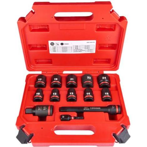 Milwaukee SHOCKWAVE Juego de 13 Dados para Impacto Resistente (1/2)
