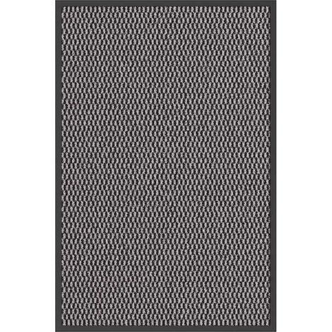 Zerbino d'ingresso flessibile e antiscivolo 60 x 90 cm assorbente per l'umidità stile moderno in PP antracite 020058094