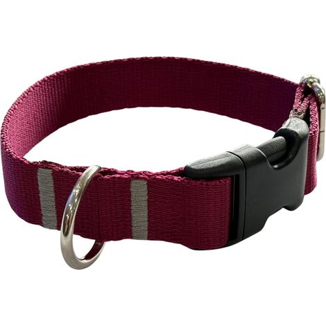 Collare per cani 2,5 cm con fibbia regolabile bordeaux Chiusura Collare per cani 2,5 cm con fibbia regolabile bordeaux Chiusura XS: 20-28 cm (1/4)