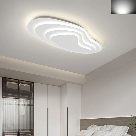 Plafonnier LED moderne encastré, forme nuage, 30 W, protection des yeux, idéal pour les chambres et les salons (lumière blanche). (1/5)