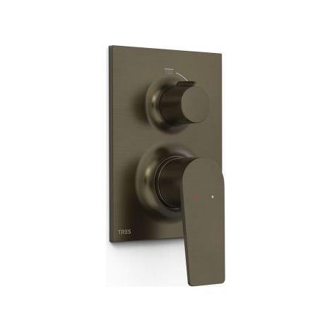 Pièce apparente pour boîtier encastré Rapid‑box 2 voies Project Noir bronze - TRES 22128110KMB