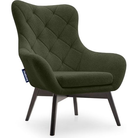 KONSIMO RAMOS Eleganter gepolsterter Sessel, grün (1/5)