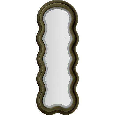 Miroir Mural LED Ondulé "Velluto" 160cm Vert (1/5)