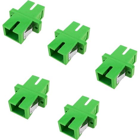 ® - Adaptateur/Coupleur pour Fibres optiques SC/APC Monomode Simplex, Lot de 5