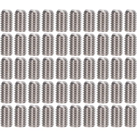 Kit d'assortiment de 50 vis sans tête en acier inoxydable A2-70, vis de fixation M3x5