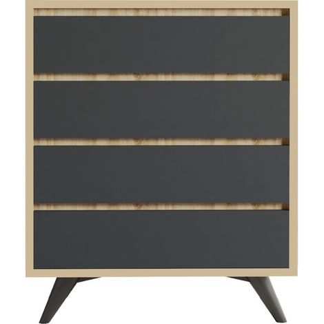 Holzkommode "Suvera" - 70 x 40 x 86 cm - Braun