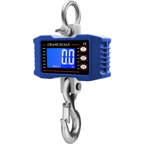 royaluxe -Balance à suspendre numérique avec télécommande 1000 kg/ 2204 lbs Balance de grue portable à usage intensif Rétroéclairage LCD Balances à crochet industrielles Changement d'unité/Maintien de (1/2)