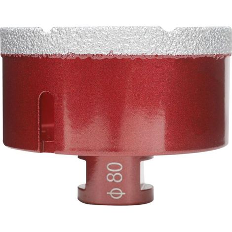 Foret diamant pour carrelage 80 mm,Scie Cloche Diamant Foret avec Filetage M14 Pour Le Forage à Sec Ou Humide De Manière Sec En Porcelaine, Carrelage, Granit, Marbre, Verre (1/5)