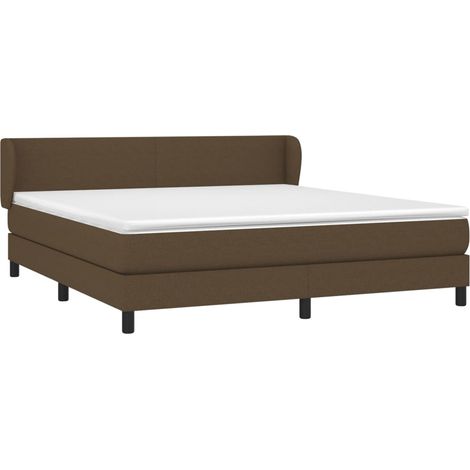 vidaXL Sommier à lattes de lit avec matelas Marron foncé 160x200 cm (1/5)