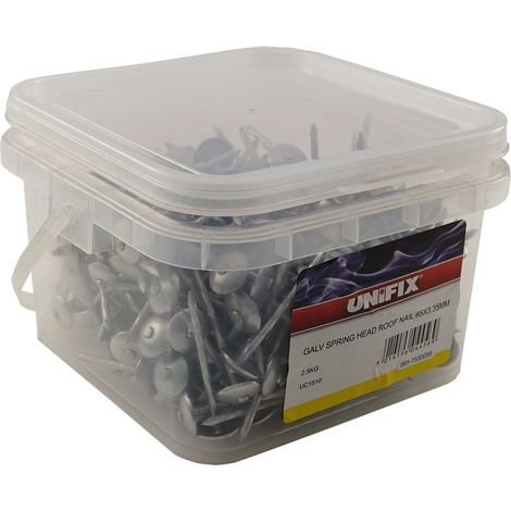 Unifix Galv Spring Hd Roof Nails 65mm x 3.35 - Box of 2 (1/2)