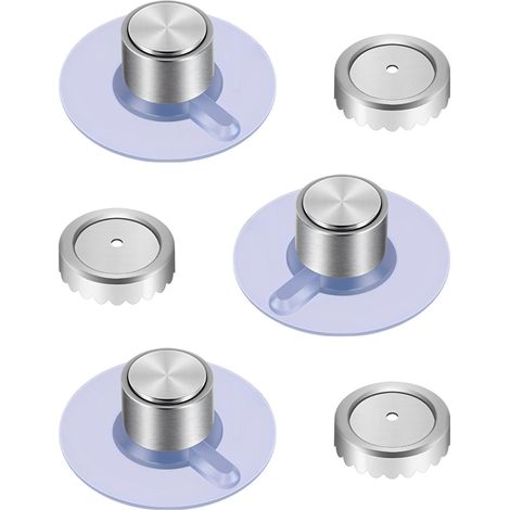 3er Set Magnetischer Seifenhalter (ZYNERY) – Edelstahl Duschseifenhalter mit starkem Saugnapf ohne Bohren
