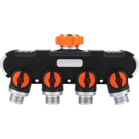 Adattatore per rubinetto a 4 vie per tubo da giardino, divisore per tubo a 4 vie, connettore per tubo a 4 vie per irrigazione da giardinaggio (1/5)
