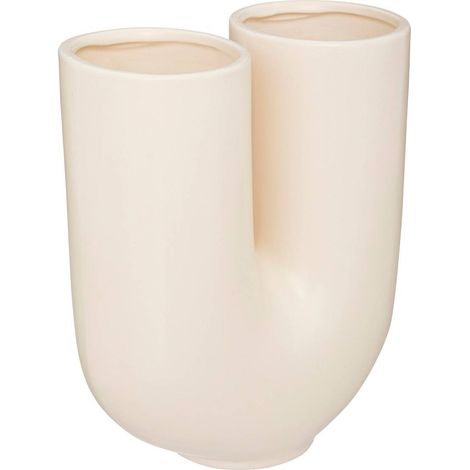 Vaso in ceramica bianca rivi h30cm - Atmosphera créateur d'intérieur (1/2)