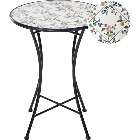 Outdoor Bistrotisch COLLIO 60 cm 60 cm Metall Schwarz