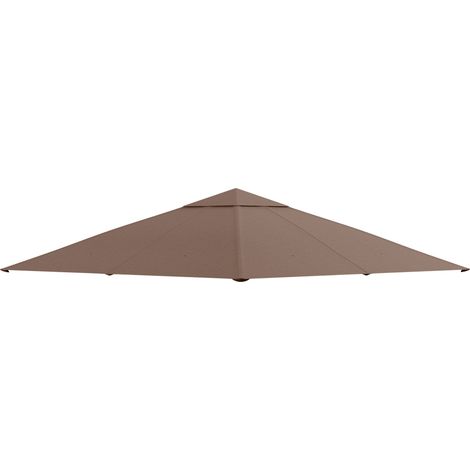 Toldo de repuesto para cenador de 2,93 x 2,93 m de poliéster color café (1/5)