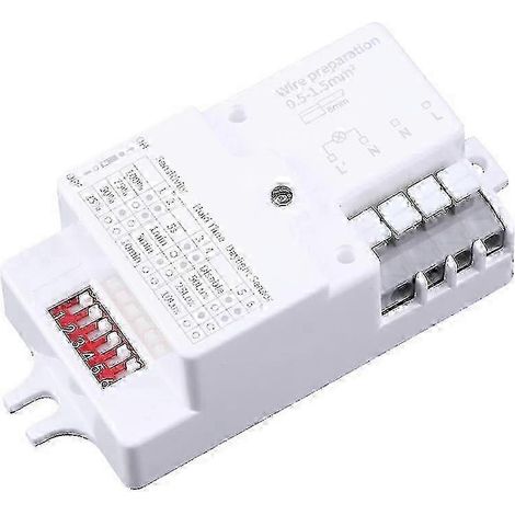 Détecteur de mouvement radar à micro-ondes pour éclairage LED 220-240 V CA/50 Hz (1/5)