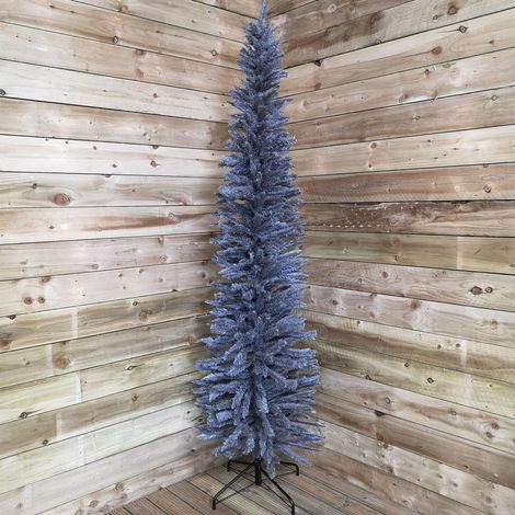 244cm / 8ft Wrapped Pencil Pine Grey Christmas Tree with 460 Tips