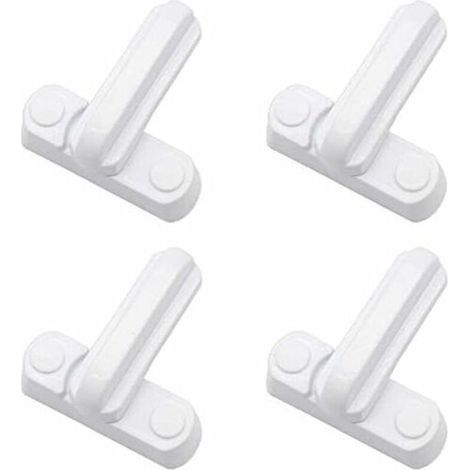 Lot de 4 serrures à loquet en aluminium – Sécurité renforcée pour portes et fenêtres – Finition blanche – Installation facile (1/4)