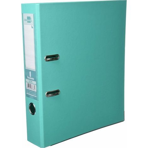 Archivador de palanca liderpapel a4 documenta forrado pvc con rado lomo 75 mm verde claro compresor (1/2)