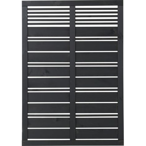 Plus Sichtschutzelement Silence 120 x 170 cm schwarz Holzzäune (1/2)