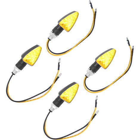 Clignotants Moto Triangulaires 4 Pièces, Feux de Signalisation 1.5W 12V pour Cross, Scooter et Électrique (1/5)