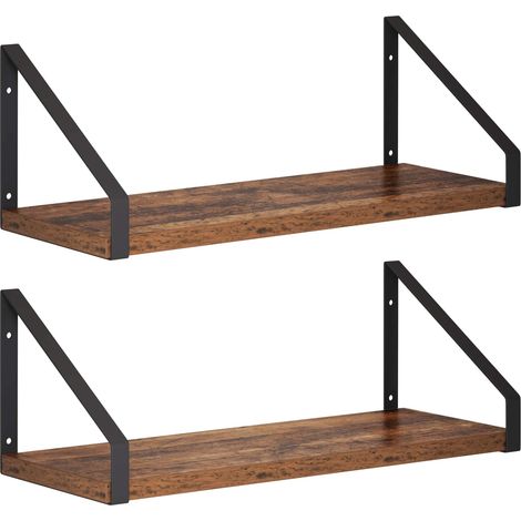 Scaffali da parete 2 pz Legno antico 40 x 16 x 15,5 cm vidaXL (1/5)
