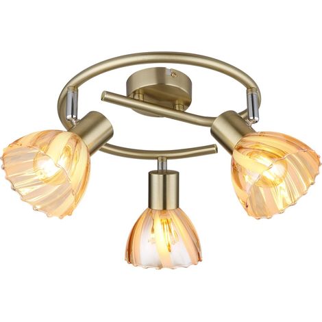 Globo - faretto - ZACHERY - bronzo - vetro - Ø 46cm - E14 -