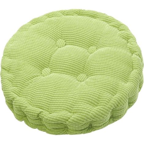Coussin de chaise - Coussin d'assise - Coussin de chaise de bureau - Coussin de salle à manger - Doux et touffeté - Coussins en velours côtelé - Polyester - Vert - 45 x 45 cm - Pour chaise, fauteuil r (1/5)