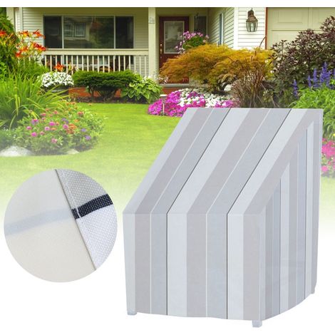Housse de chaise imperméable et résistante à l'eau pour intérieur et extérieur, jardin, terrasse, protection anti-poussière, rayures, 68,5 x 73,5 x 51 x 89 cm (1/5)