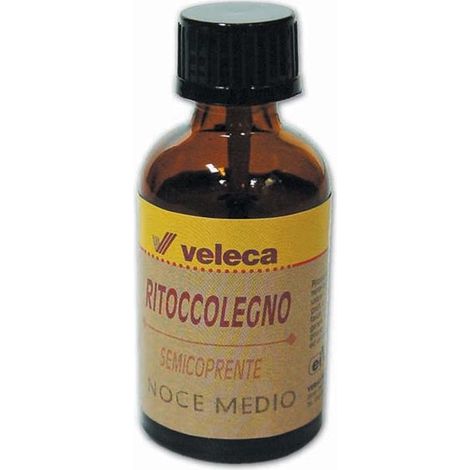 Ritocco Liquido Per Legno Veleca Noce Medio 25Ml Ritocchi Graffi Superficiali