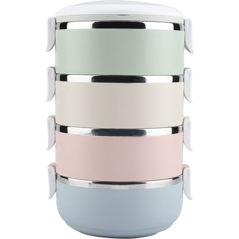 Boîte-repas Bento Inox Portable 4 Étage 2800ml pour Conservation Alimentaire (1/5)