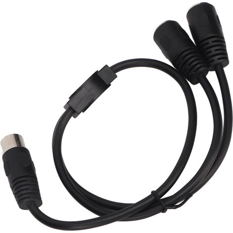 Câble splitter Y DIN 4 broches mâle-femelle, adaptateur professionnel 0,5 m pour connexion audio (1/5)
