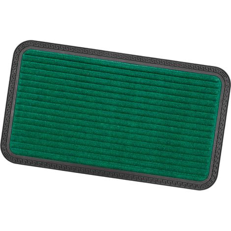 Zerbino Ingresso Antiscivolo Robusto Assorbente Tappeto Gommato Asciugapassi Verde - 25x60 cm