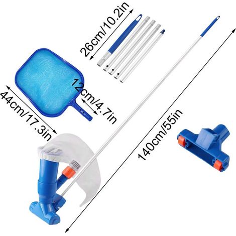 Accessoires de piscine (J)Épuisette de nettoyage de piscine, épuisette à feuilles, filet à mailles, accessoires de nettoyage professionnels pour piscine (1/5)