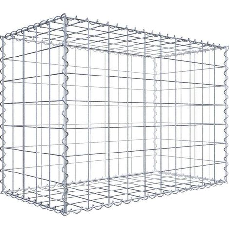 Gabion 100 cm x 70 cm x 50 cm – Mailles 10 x 10 cm – Construction en fil de fer galvanisé 4mm – Résistance au cisaillement 3.5 kN – Gabiondeco (1/6)