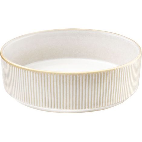 6 stapelbare Teller Schüssel Agora Beige - Amefa Medard De Noblat