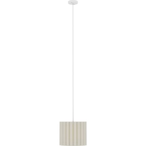 Linen Pendant Light, Modern Wave Ceiling Light Shade, E27 Lampshade for Living Room, Bedroom, Kitchen, Hallway, White