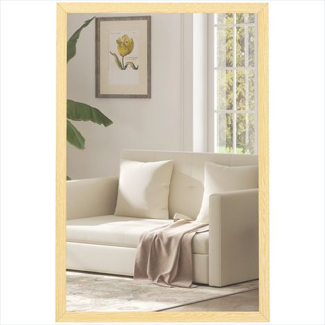 Décoration murale Miroir mural rectangulaire 60 x 40 cm bois (1/5)
