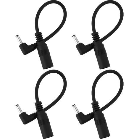 4 Pièces Câble Adaptateur d'alimentation CC 3,5 Mm X 1,35 Mm Mâle vers 5,5 Mm X 2,1 Mm Femelle Angle Droit 90° 3 A 24 V CC (1/5)