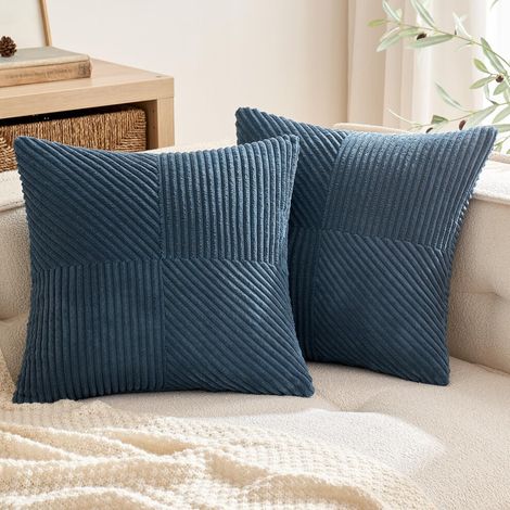 Dekorative Kissenbezüge im Bohème-Stil, geeignet für Sofas, Betten und andere Wohnaccessoires, 45 x 45 cm, blau.