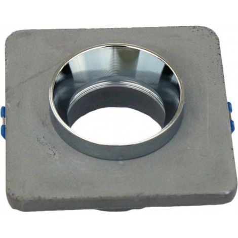 V-TAC VT-862-CHG plafond carré plâtre gris avec bague en chrome pour led GU10-GU5.3 - SKU 3120 (1/5)
